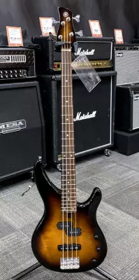 Yamaha - TRBX174EW Exotic Wood 4-String Bass - Tobacco Brown Sunburst 4